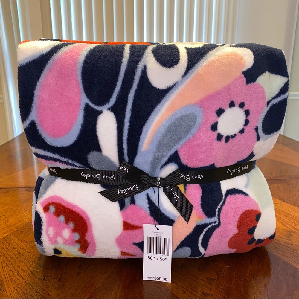 NWT Vera Bradley Throw Blanket Mod Paisley